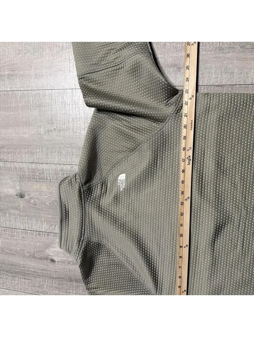 The North Face Dotknit Thermal 1/4 Zip Top Jacket Clay Grey Women’s Size Large - Picture 8 of 11
